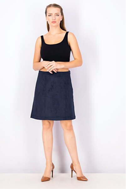 Esprit Women Plain Pull On Mini Skirt, Navy