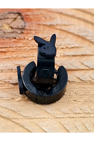 Monalisa Home Unisex Black 316 L Steel Figured Earrings