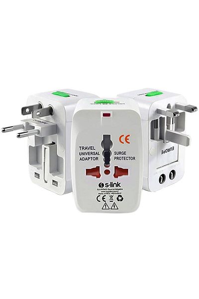 Axe Tools White Universal Travel Adapter Multi Chinese Hong Kong Plug Socket Converter Adapter