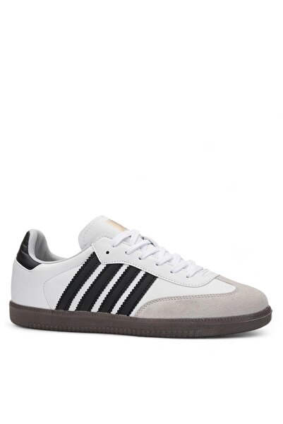 Veron Unisex 40-44 Beyaz Siyah Mükemmel Kalıp Kaymaz Taban Sneaker