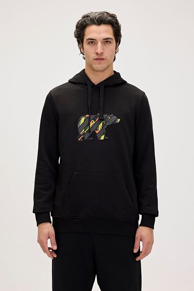 Bad Bear Mono Black Men's Hooded Sweatshirt