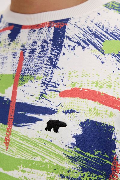 Bad Bear Erkek Sweatshirt Beyaz 24.02.12.017 Flame Crewneck