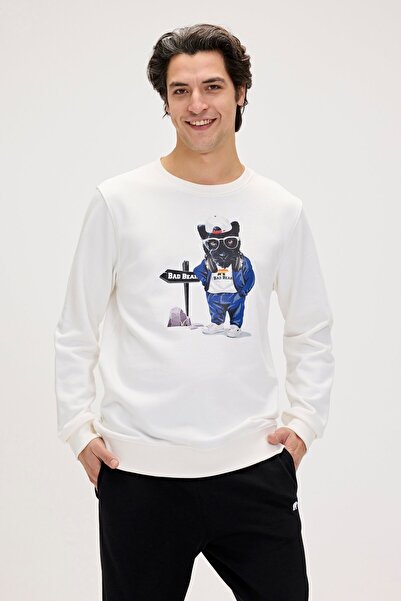 Bad Bear Erkek Sweatshirt Beyaz 24.02.12.020