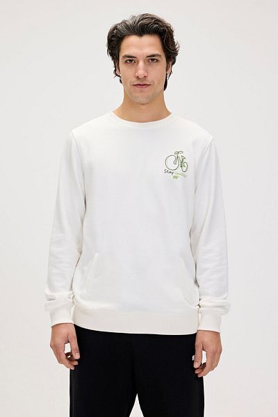 Bad Bear Men's Printed White Runway Sweatshirt