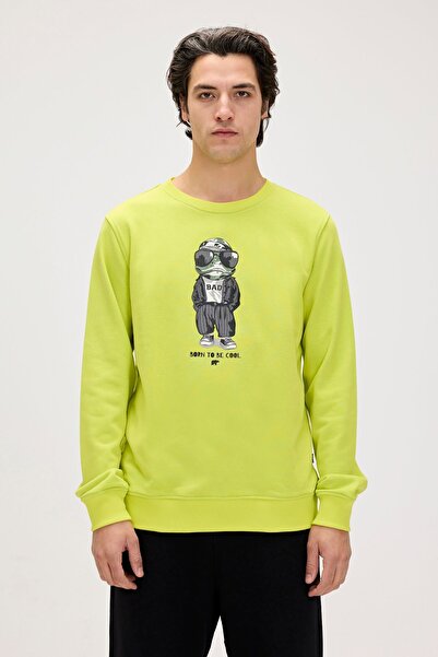 Bad Bear Gator Yeşil Erkek Baskılı Sweatshirt
