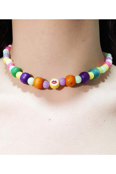 Monalisa Home قلادة الأطفال المزينة بالخرز الملون مع الرموز التعبيرية