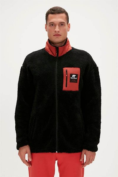 Bad Bear Ryan Plush Full-zip Black Men's Sweatshirt