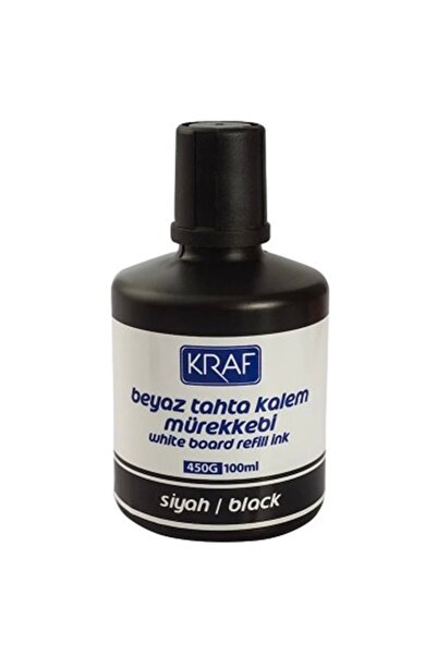 KRAF Beyaz Tahta Kalem Mürekkebi 100ml Siyah 450g