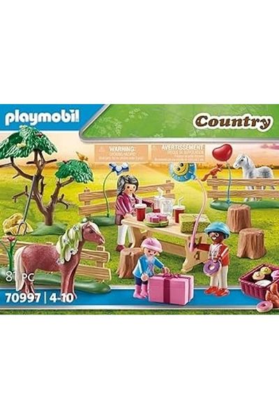 Playmobil Playmobıl Country 70997 Children's Birthday Party in the Pony Farm, Voting for Children Ages 4 and Up