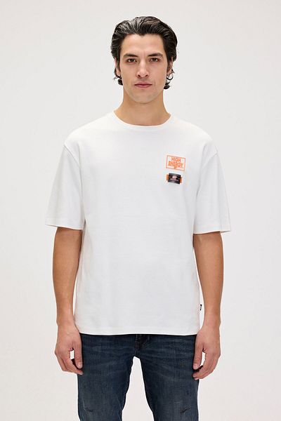 Bad Bear Men's Printed White T-Shirt - Alfeo