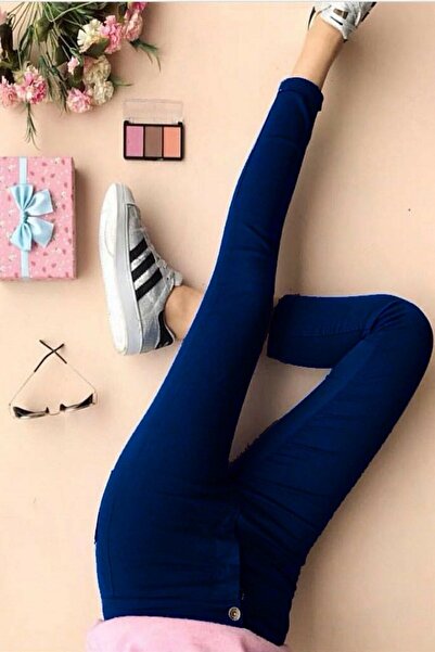 Femella Women Fashion Gabardin Kumaş Yüksek Bel Pantolon Sokak Stili Trend