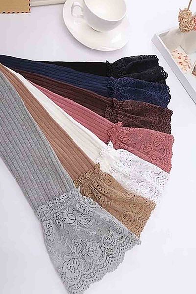 Merry See Over-the-Knee Garter Stockings - Perfumed and Lacy Knitted