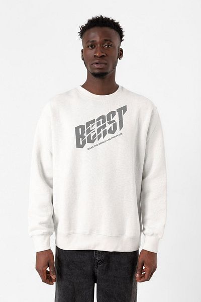Tshirthane Ανδρικό φούτερ Mr Beast Make The World White 2ip