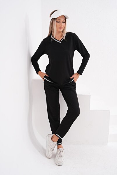 ŞİMAL Kadın Ribanalı İki İplik Eşofman Takım 245292 -