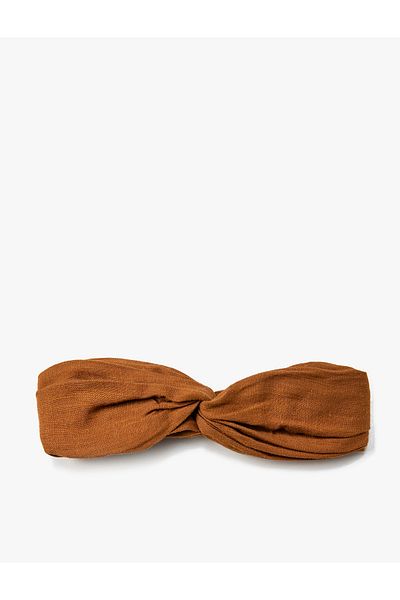 Koton Elastic Linen Hair Band - Knot Detail
