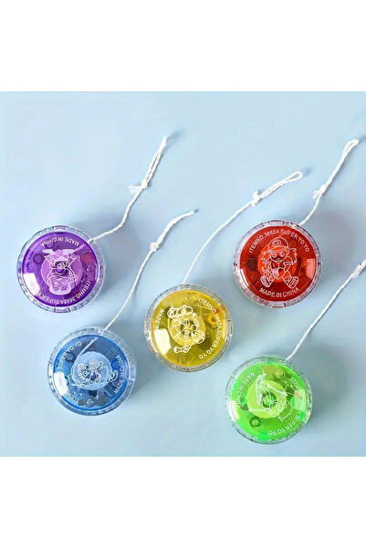 Shoplandu Led Işıklı Yanıp Sönen Rengarenk Yoyo Nostaljik Topaç Oyuncak Kaliteli Rulmanlı Pro Yoyo 1 Adet