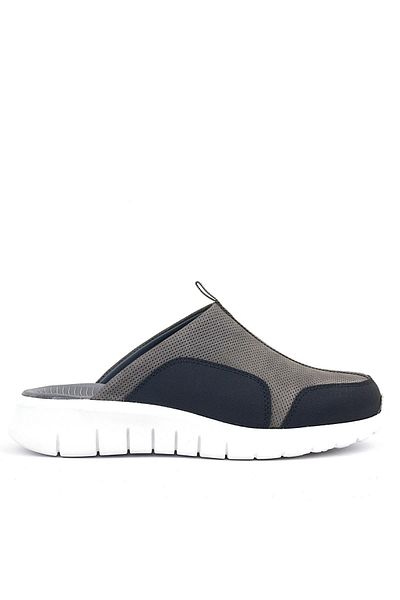 Shoes Center Medical Genuine Leather - Gray Black Comfort Sports Slippers