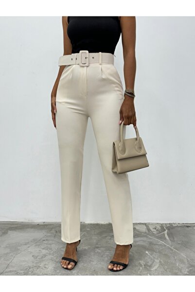 HİJABAYA Παντελόνι από ύφασμα με χοντρή ζώνη
