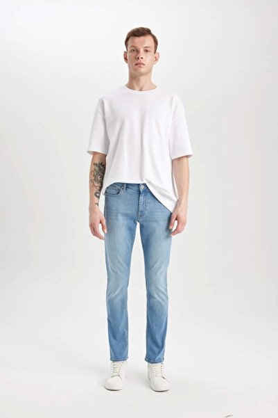 DeFacto B3624 Pedro Slim Fit Dar Paça Jean Pantolon