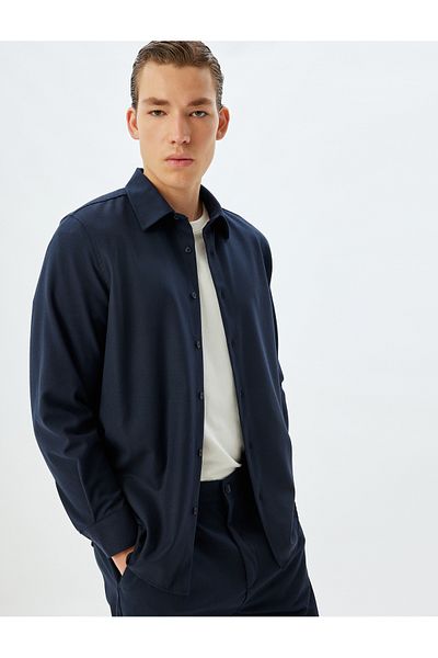 Koton Μακρυμάνικο πουκάμισο Viscose Blended Basic
