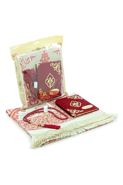 ihvan online Hediyelik 4 Parça Mevlüt Seti İsme Özel Kadife Kaplı Yasin, Tesb...