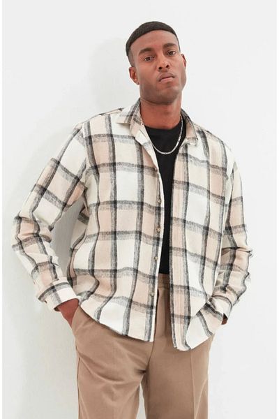 Trendyol Collection Winter Lumberjack Hemd in Kamelfarbe mit normaler Passform - TMNAW21GO0730