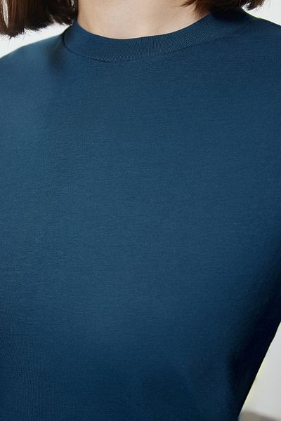 Trendyol Collection Tričko s dlouhým rukávem ze 100% bavlny s výstřihem – Regular Fit Twoaw21ts0098