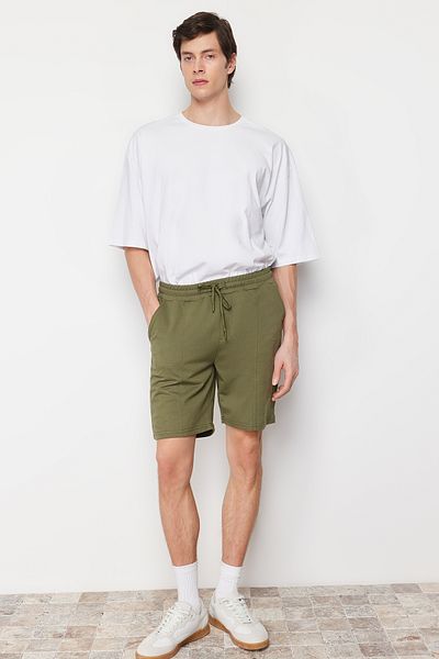 Trendyol Collection Χακί μεσαίου μήκους ελαστικό σορτς με κορδόνι - κανονικό κόψιμο TMNSS20SR0070