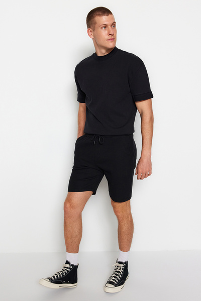 Trendyol Collection 2 egység fekete-szürke rövidnadrág és Bermuda TMNSS23SR00076