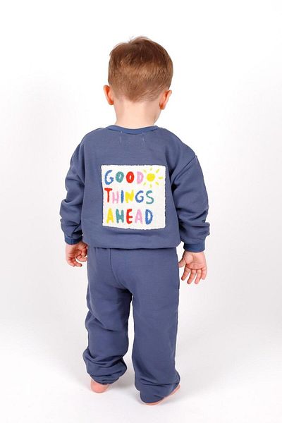 Le Mabelle Anthracite Punch Embroidered Tracksuit Set - Phoebe