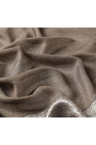ipekevi Μάλλινο μεταξωτό σάλι με μοτίβο Soil Glitter Farba