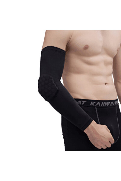 Sportface Sf-2113 Polietilen Köpüklü Basketbol Dirsek Koruyucu Siyah - Xl Beden