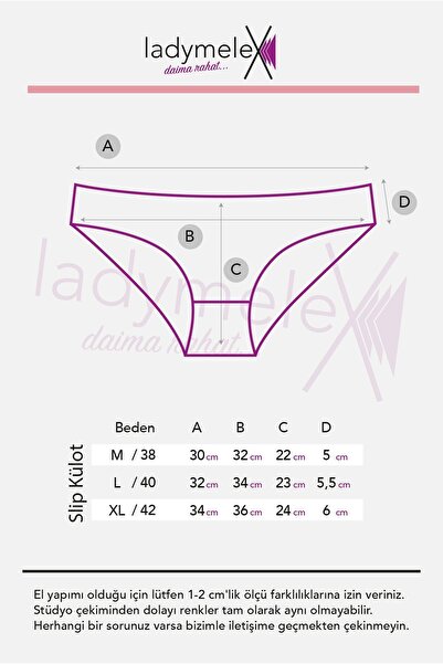 LadyMelex 5 τμχ Μαύρο βαμβακερό μαλακό εσώρουχο - M-L-XL κανονική εφαρμογή