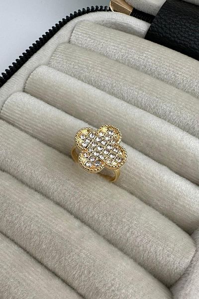 Modex Gold Yellow Clover Ring