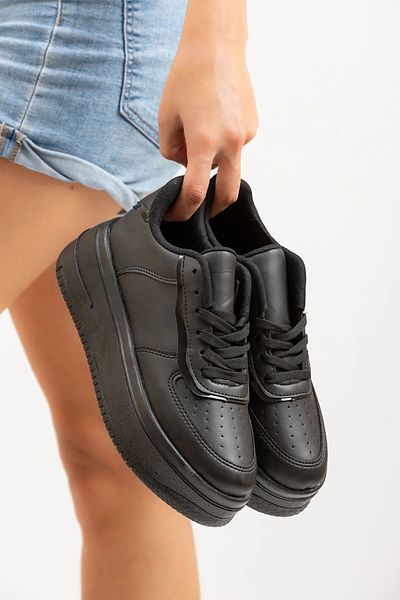 Zerenyus Pantofi sport de damă cu șireturi cu talpă groasă