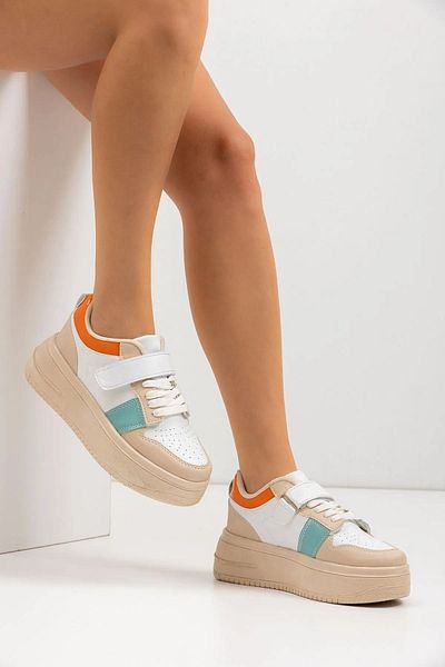 Zerenyus Women's Sports Shoes - High Sole and Velcro Casual