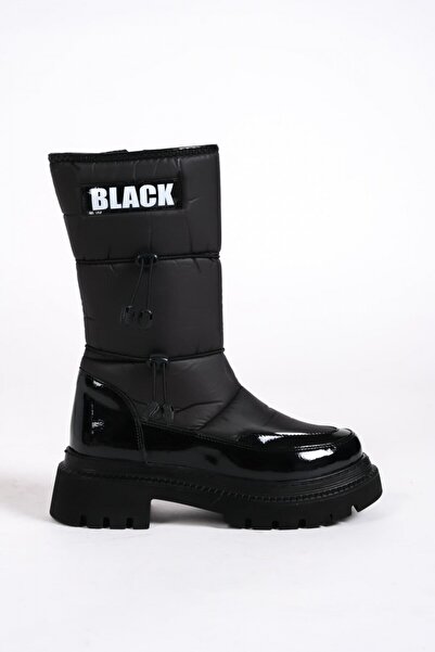 Zerenyus Γυναικείες μπότες χιονιού από ύφασμα αλεξίπτωτου ανθεκτικές στο νερό και το κρύο με ελαστικό φερμουάρ