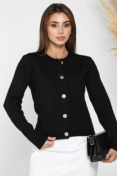 GÜLSELİ Women's Black Knitwear Cardigan