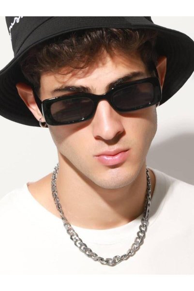Generic Brand Chunky Frame Vintage Black Sunglasses