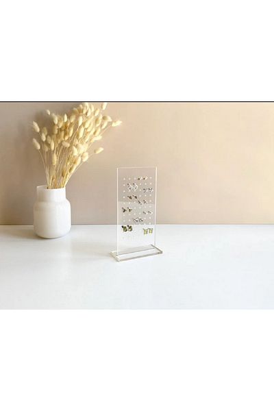 tsddekorasyon Transparent Acrylic Earring Holder - Earring Organizer