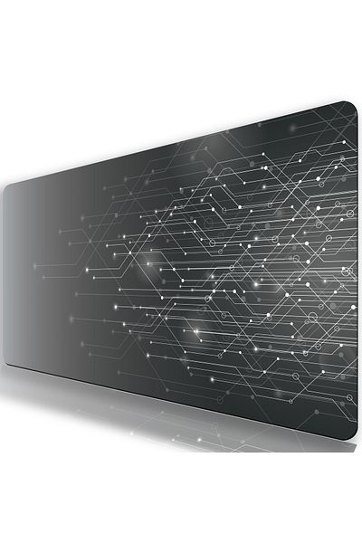 AsMat Paw XXL 90*40 cm Grey-Black Non-Slip Base Comfortable Work and Gaming Keyboard / Mausepad - Non-Slip Base Keyboard and Mouse Pads