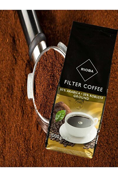 Elit parti Rioba Filtre Kahve %80 Arabica %20 Robusta Öğütülmüş (1 Kg)
