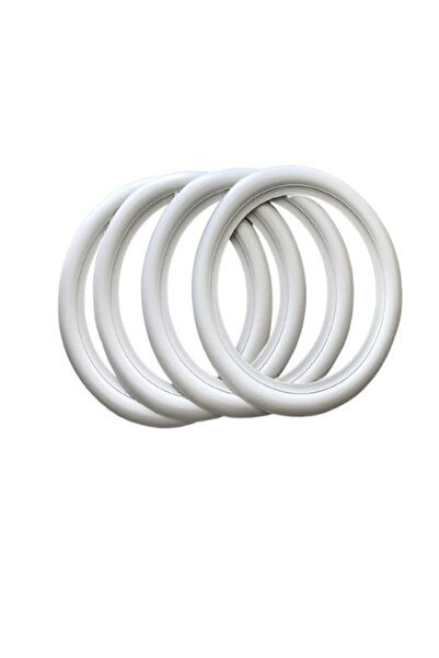 Atlas Marka Otomobil Araba 14 Jant Lastik Yanağı Beyaz 4' Lü Set Yanak