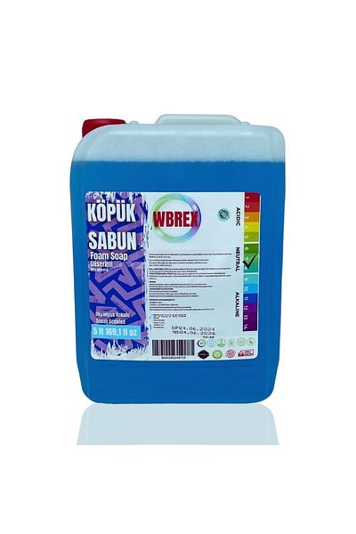 WBREX 5 lt Premium Foam Soap with Glycerin - Economical Size, Ocean Scent
