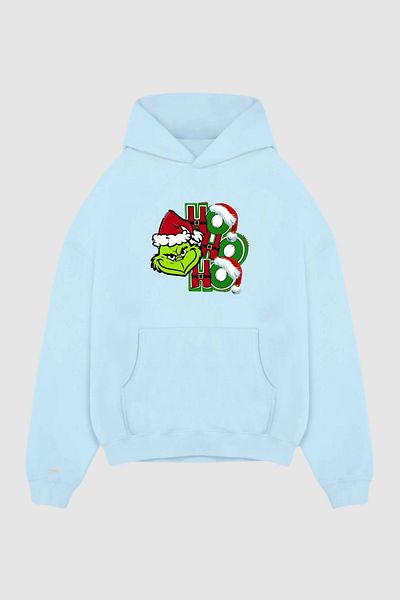 MAD COLLECTİON Hanorac cu glugă unisex cu buzunare cu mânecă lungă, imprimat GRINCH