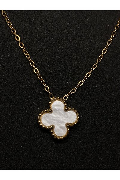 Moly Accessory Ay Taşı Yonca Kadın Çelik Kolye