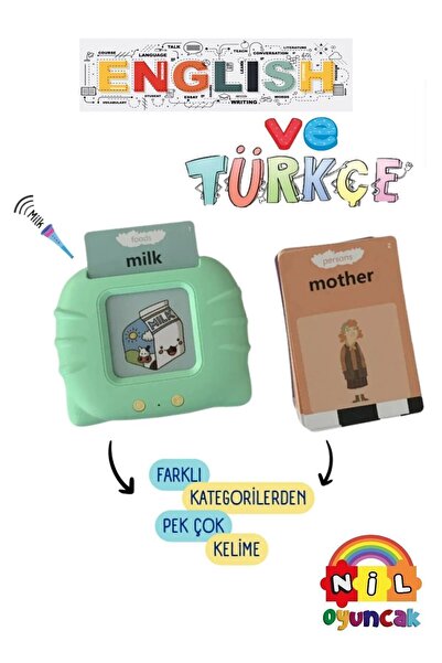 niloyuncak Erken Eğitim Ingilizce-türkçe Sesli Flash Kartları Seti (224 Nesne)