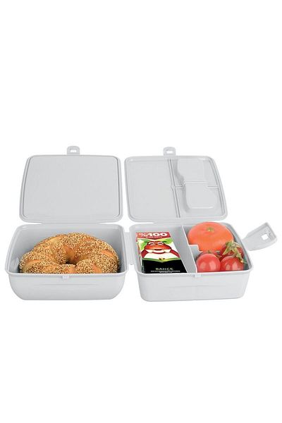 Gönül İşlerim LOCKING LID, 4 COMPARTMENTS FEEDING SET & LUNCH BOX WITH SPOON AND FORK