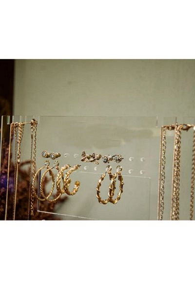 tsddekorasyon Plexi Necklace and Display Stand State Organizer