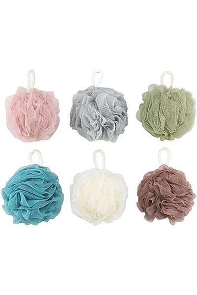 BRCTOPTAN 35 Gr Natural Pompom Bath Washcloth - Soft Ball Washcloth
